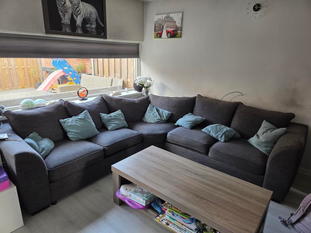 Loungebank hoekbank 5 zitvakken - 280x280cm, Ophalen, Gebruikt