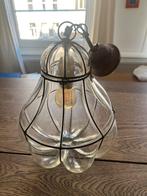 Handgeblazen glazen hanglamp - Sfeervol licht, Ophalen of Verzenden, Gebruikt, Glas, Minder dan 50 cm