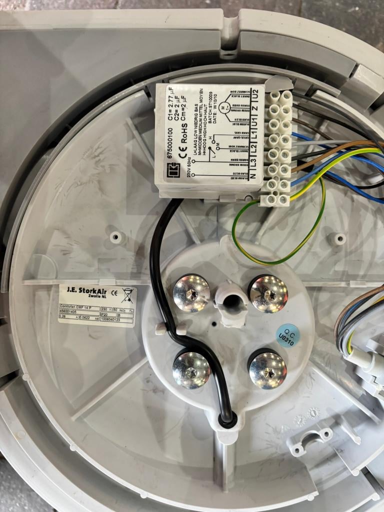 Ventilatiebox met Perilex stekker – 4 stuks – MV box, Ophalen, Gebruikt, Afzuiger