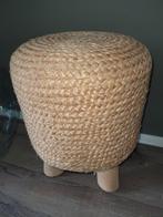 Rotan /touw poefje, Ophalen, Minder dan 50 cm, Gebruikt, Rond