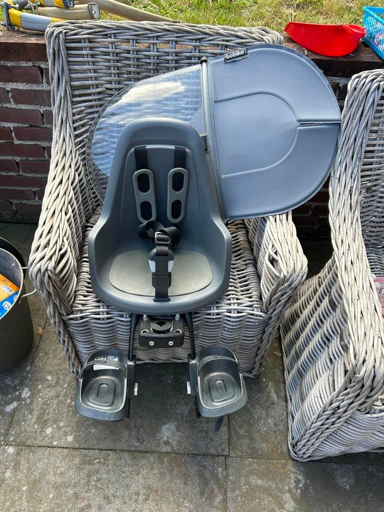 Bobike fietsstoel voor met windscherm, Ophalen, Gebruikt
