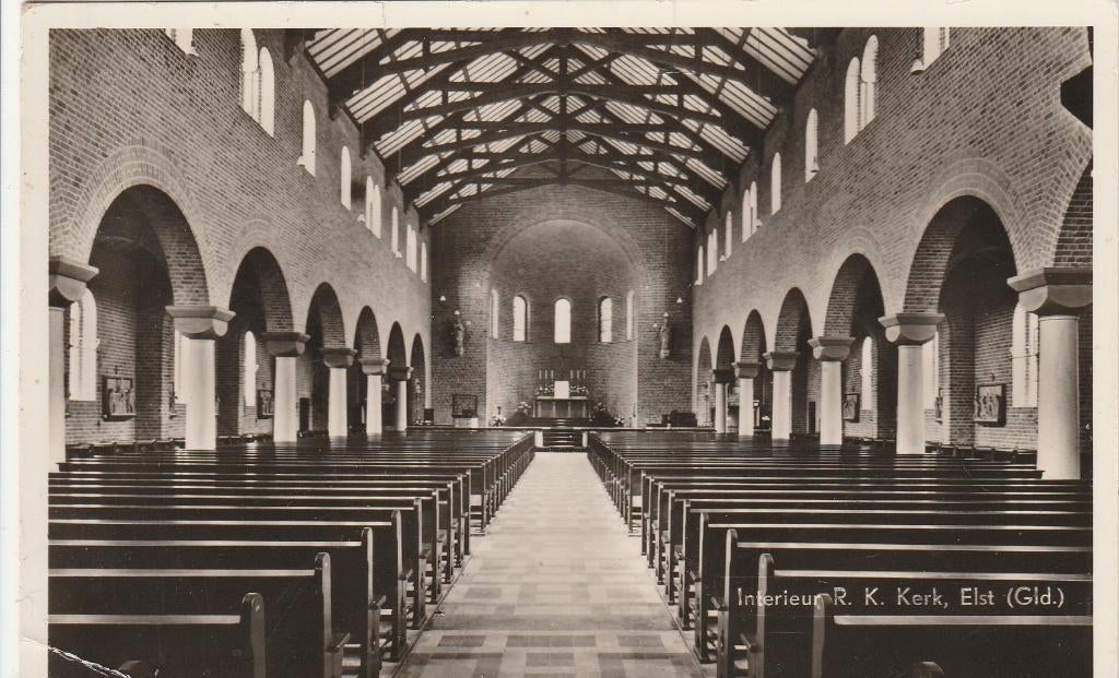 elst- interieur r.k. kerk, Ophalen of Verzenden, 1940 tot 1960, Gelderland