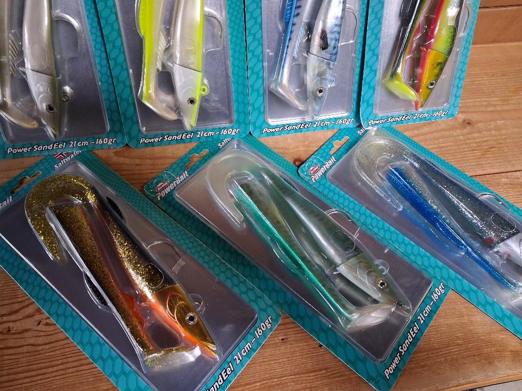 7 verpakkingen 160 grams Power Sandeels....€70,-, Tinstraat, Overige typen, Nieuw, Ophalen of Verzenden