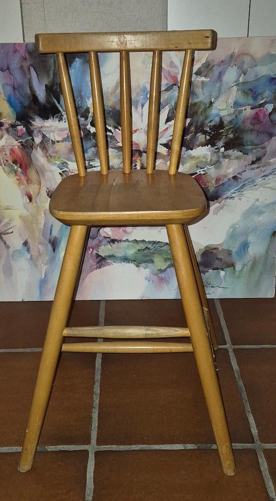 Hoge Houten IKEA Kinderstoel, Ophalen of Verzenden, Gebruikt, Overige typen