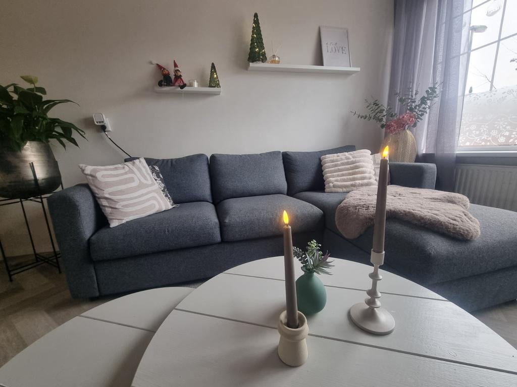 IKEA Vimle bank met chaise longue, Huis en Inrichting, Gebruikt, 125 tot 150 cm, Driepersoons, Ophalen of Verzenden