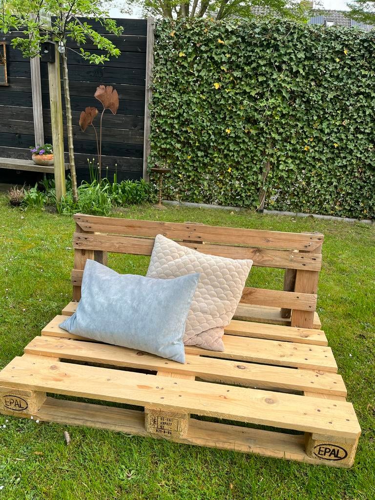Palletbankje 120 x 80 x 60 cm, Ophalen, Gebruikt, Hout