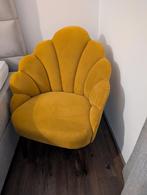 Sissy Boy Schelp Stoel - Mosterdgeel - Nieuwstaat, Huis en Inrichting, Ophalen, Minder dan 75 cm, Zo goed als nieuw, Stof