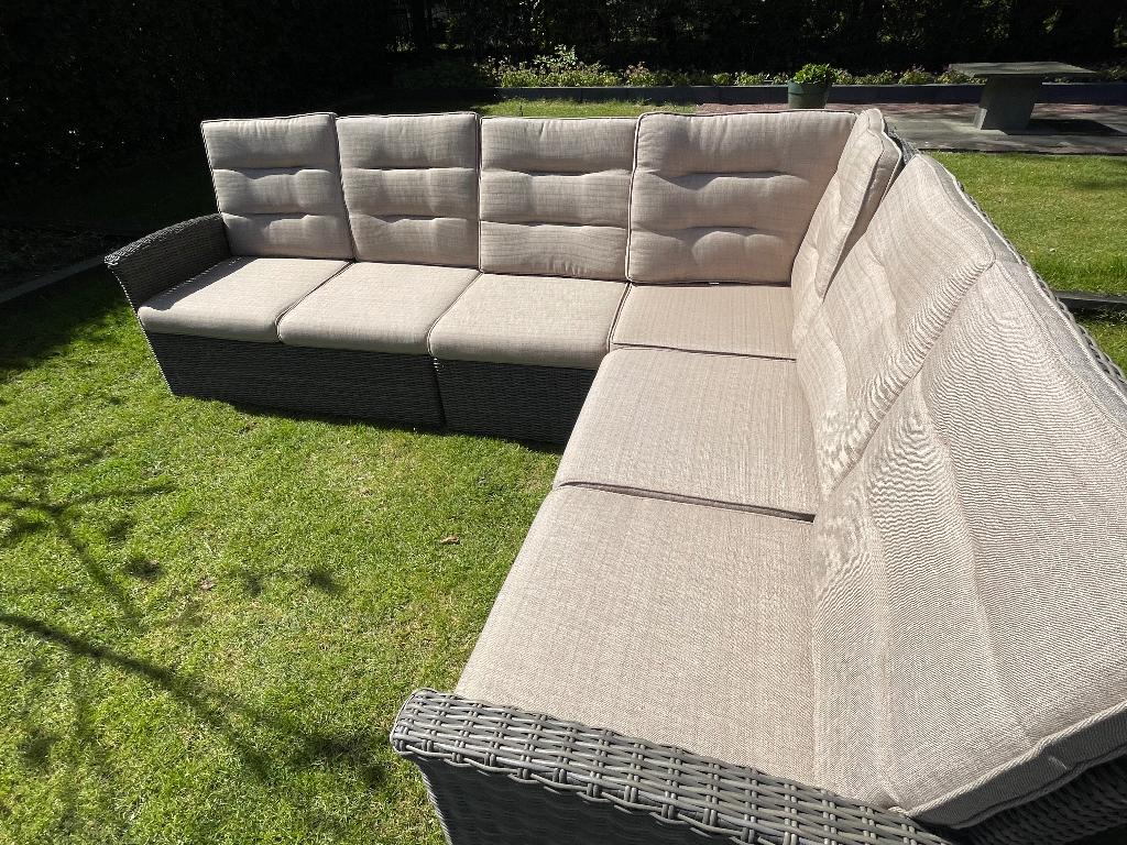Dining loungeset/tuinset met hoekbank Hartman, Ophalen, Bank, 6 zitplaatsen, Zo goed als nieuw
