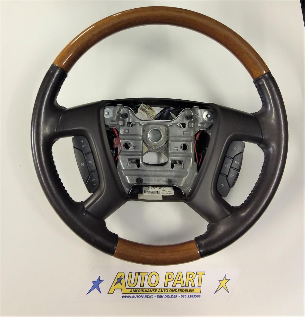 Buick Enclave leder/hout stuurwiel 2008-2016, Auto-onderdelen, Buick, Gebruikt, Autopart1us@gmail.com, Ophalen of Verzenden