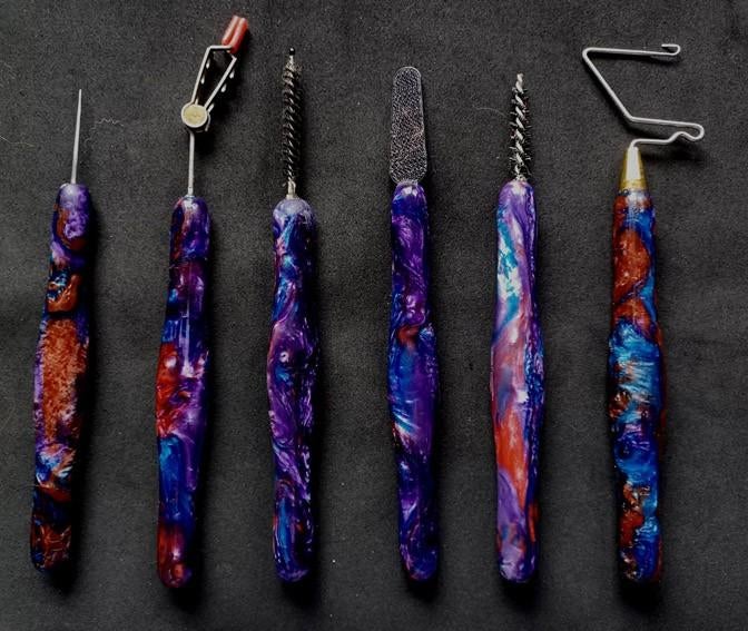 Complete set van 6 ergonomische vliegbind gereedschap (Blauw, Ophalen, Nieuw, Overige typen