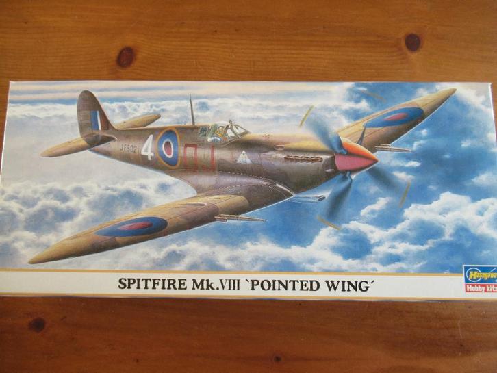 Spitfire Mk.VIII "Pointed Wing"  (Hasegawa 1/72), Hobby en Vrije tijd, Modelbouw | Vliegtuigen en Helikopters, Zo goed als nieuw