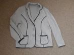 beige jasje met zwarte bies maat 44, Kleding | Dames, Ophalen, Beige, Maat 42/44 (L), Zo goed als nieuw