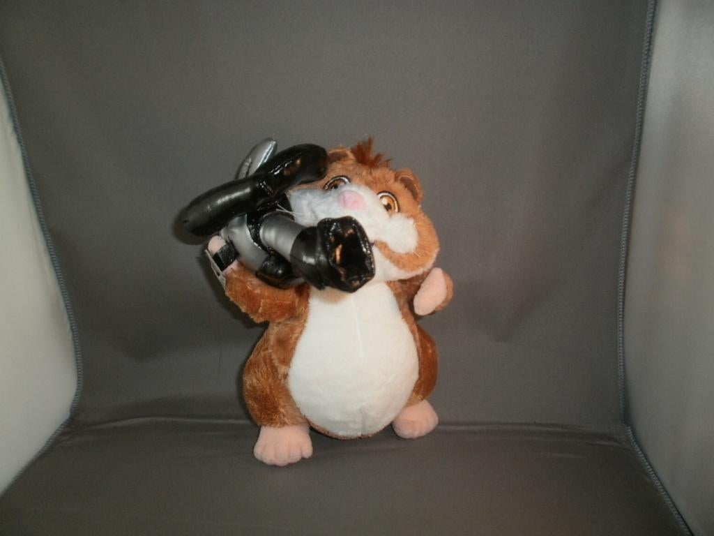 Albert hein hamster cameraman bruin/wit velours 20 cm, Ophalen of Verzenden, Zo goed als nieuw, Overige typen