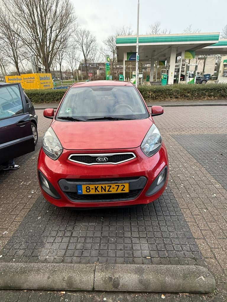 Kia Picanto 1.0 Cvvt 5-DRS 2013 Rood, Auto's, Voorwielaandrijving, Zwart, 400 kg, Origineel Nederlands