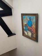 Schilderij ingelijst met 2 vrouwen, Ophalen