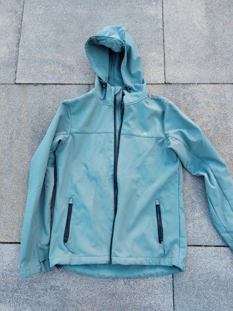 Groene softshell jas Mountain Peak maat 176, Jongen of Meisje, Ophalen of Verzenden, Zo goed als nieuw, Mountain Peak
