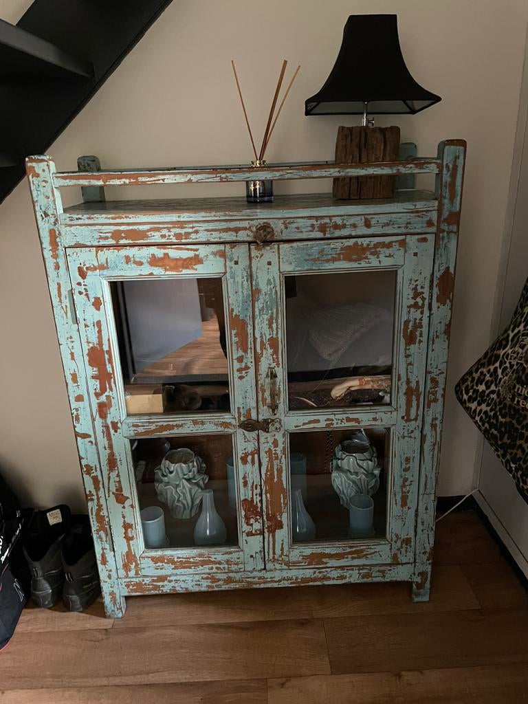 Vitrine kast uit India, Antiek en Kunst, Ophalen
