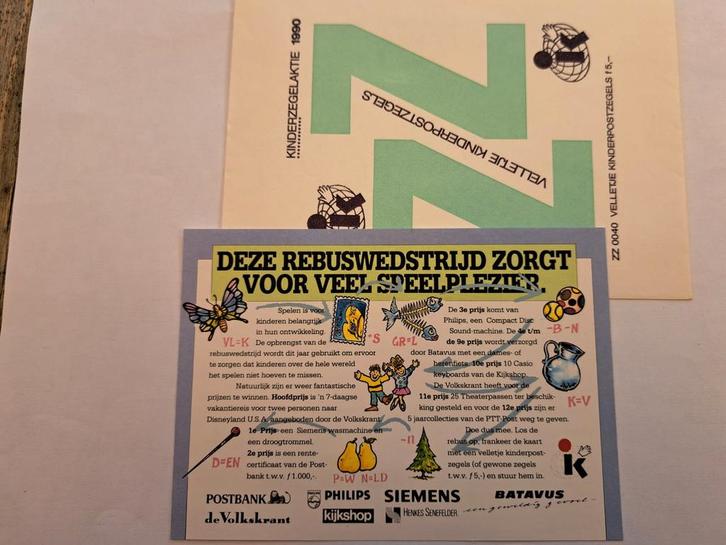 Kinderpostzegels 1990 - Rebuswedstrijd, Postzegels en Munten, Postzegels | Nederland, Postfris, Na 1940, Ophalen of Verzenden