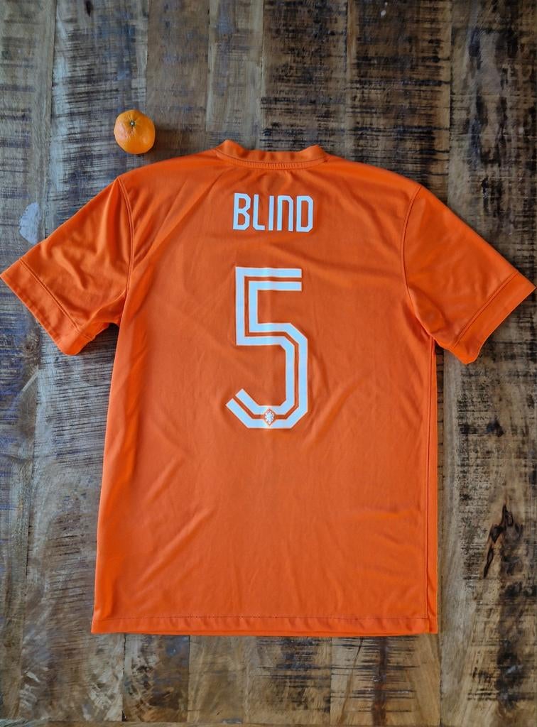 Nederlands elftal shirt 2014 Oranje KNVB M - Daley Blind, Maat 48/50 (M), Nike, Oranje, Ophalen of Verzenden