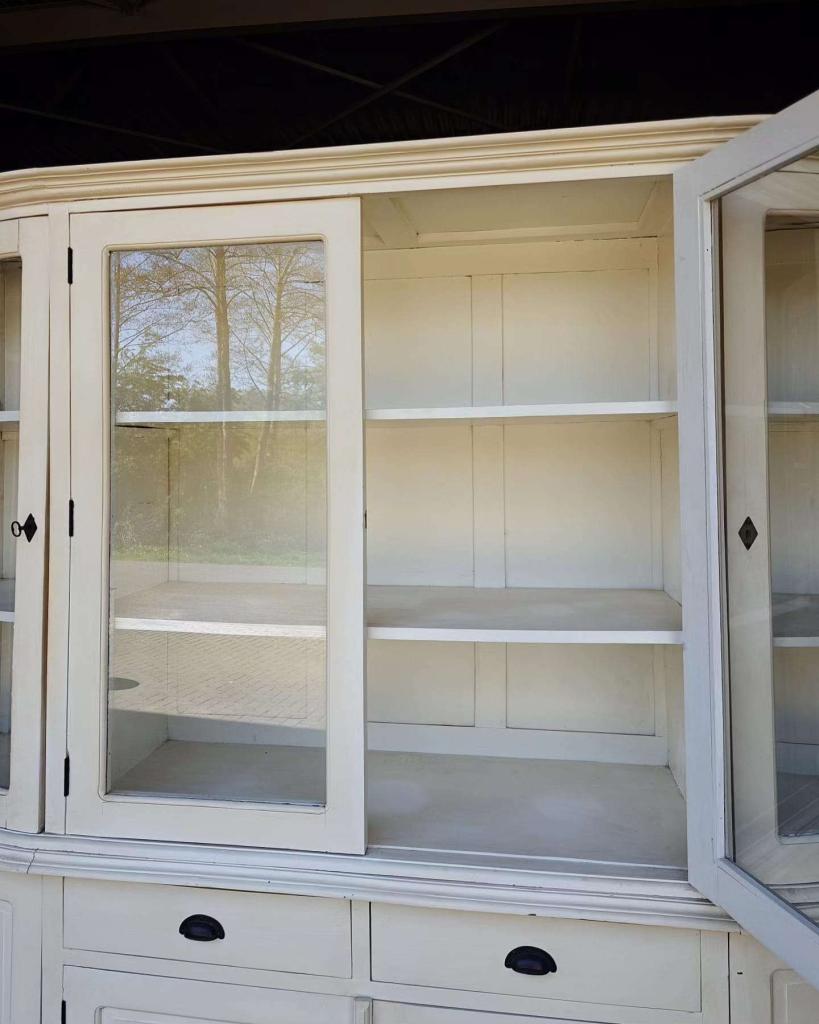 Sleetse halfronde vitrinekast | Organische winkelkast  #6183, Niet ingevuld, 200 cm of meer, Niet ingevuld, Ophalen of Verzenden