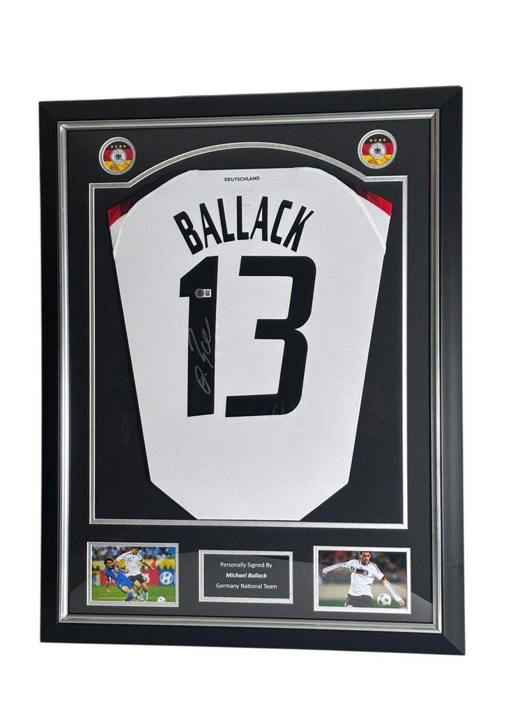 Michael Ballack Duitsland gesigneerd shirt ingelijst, Shirt, Nieuw, Sport Memorabilia Netherlands, Xxx