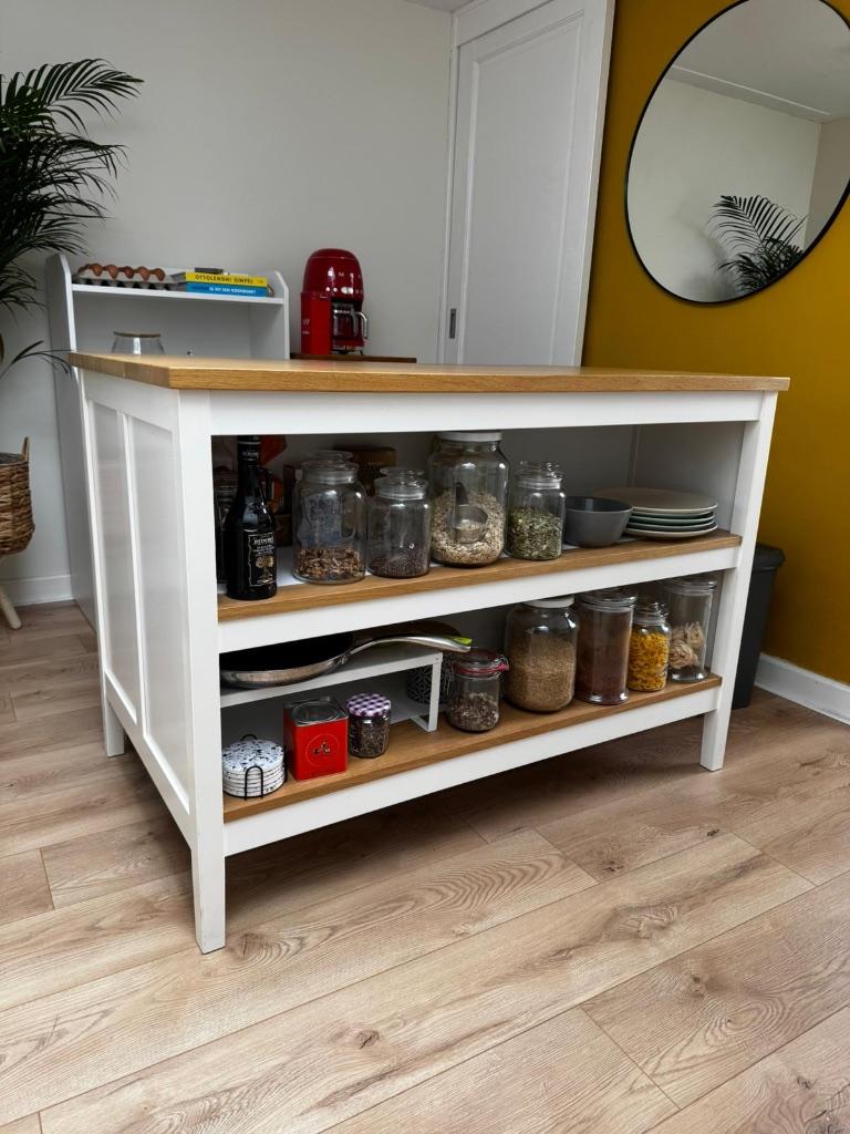 IKEA TORNVIKEN Keukeneiland, Zo goed als nieuw, Minder dan 100 cm, Bruin, 25 tot 50 cm