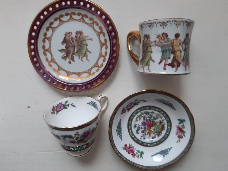 Paragon en Ohashi kop en schotels, Verzamelen, Porselein, Kristal en Bestek, Zo goed als nieuw, Kop en/of schotel, Porselein, Ophalen of Verzenden