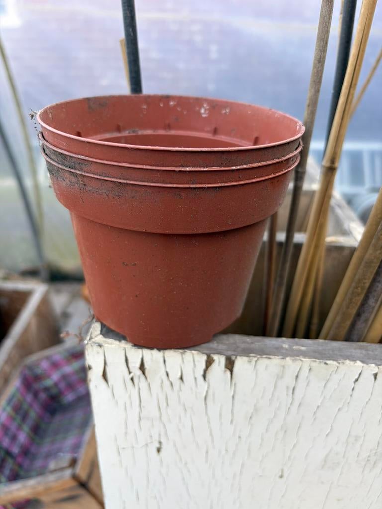 Kweekpotjes partij, Tuin en Terras, Ophalen, Rond, Zo goed als nieuw, Aardewerk