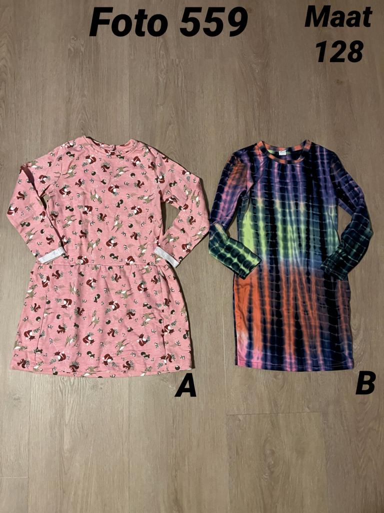 Jurk meisje maat 128 zgan *foto 559*, Kinderen en Baby's, Kinderkleding | Maat 128, Ophalen of Verzenden, Zo goed als nieuw, Meisje