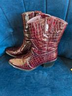 Bordeauxrode krokodillenprint laarzen maat 39, Kleding | Dames, Schoenen, Ophalen, Gedragen, Rood, Lage of Enkellaarzen