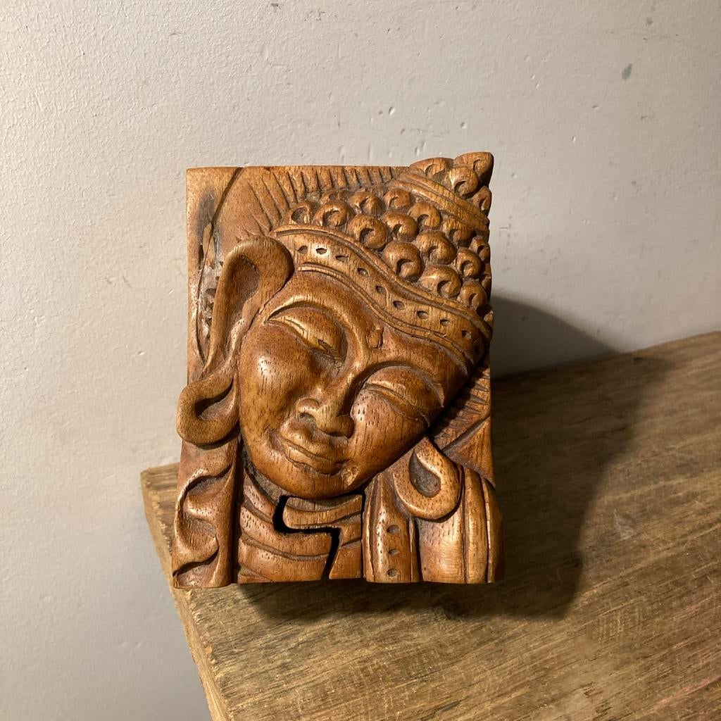 Indonesisch houten puzzel kistje, Ophalen of Verzenden