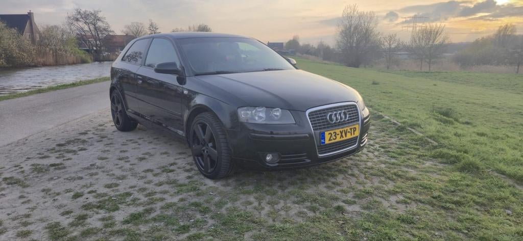 Zwarte audi a3 ambition pro line plus , 1.8 tfsi, 2007, Auto's, Audi, Voorwielaandrijving, 1280 kg, Zwart, 4 cilinders