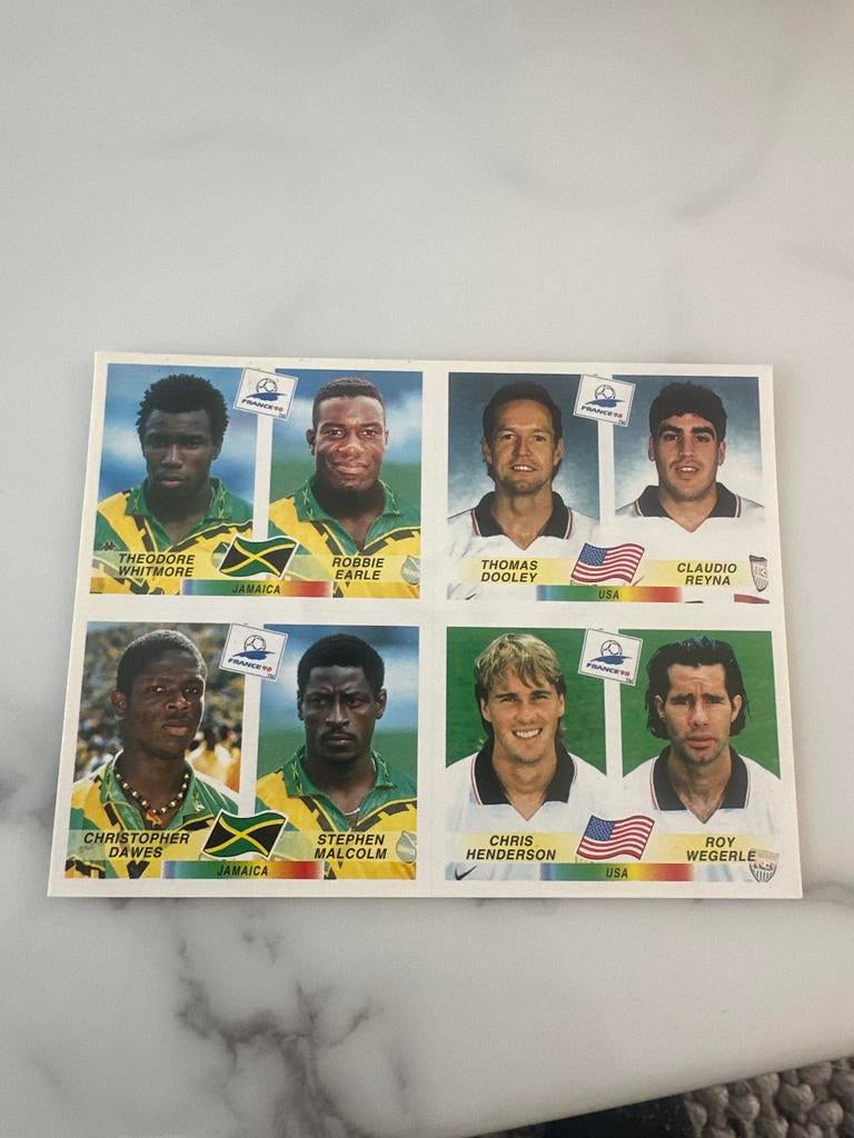 Panini WK 98 Origineel Zeldzaam Stickervel Mint, Ophalen of Verzenden, Nieuw, Meerdere stickers