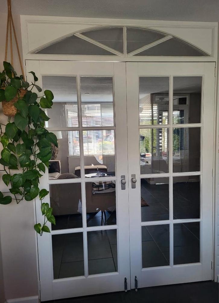 Binnendeuren, Doe-het-zelf en Verbouw, Deuren en Horren, Gebruikt, Binnendeur, 200 tot 215 cm, Glas, Hout, Kunststof, Ophalen