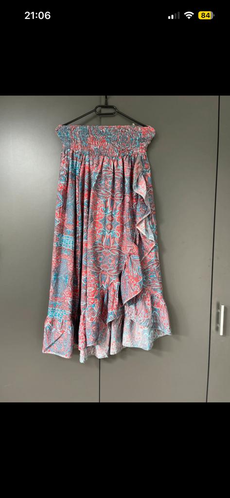 ZGAN Lange rok met elastieke band, Kleding | Dames, Jumpsuits, Ophalen of Verzenden, Zo goed als nieuw, Maat 38/40 (M), Rood