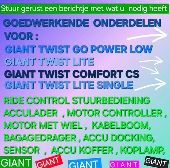 GIANT TWIST GO POWER LOW/LITE/COMFORT CS/UNION ACE/Brushless, Fietsen en Brommers, Ophalen of Verzenden, Zo goed als nieuw