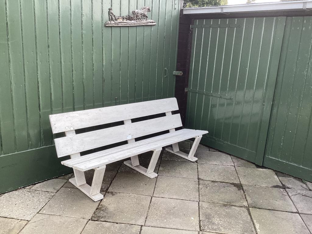 Te koop tuinbank van hout, Ophalen, Gebruikt, Hout