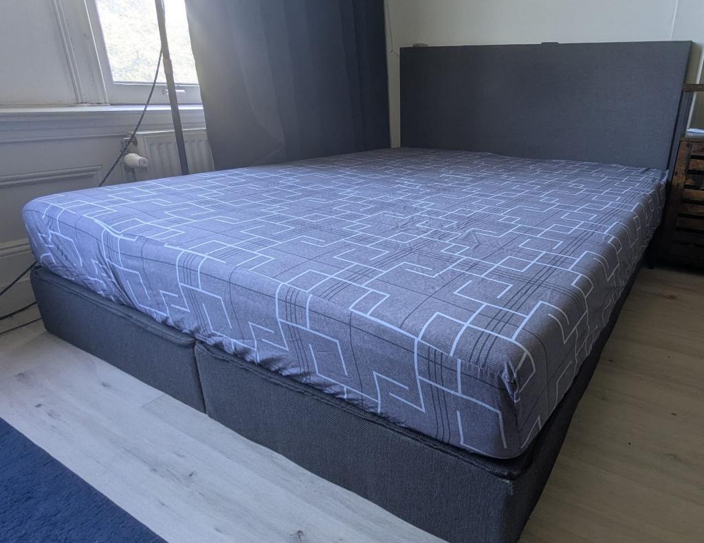 Bed + Matress (160x200), Ophalen, Gebruikt, Tweepersoons, 200 cm