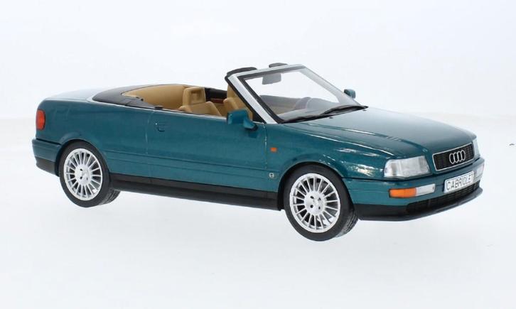 Audi Cabriolet, donker Groen, 1991, Hobby en Vrije tijd, Modelauto's | 1:18, Nieuw, Auto, Overige merken, Ophalen of Verzenden