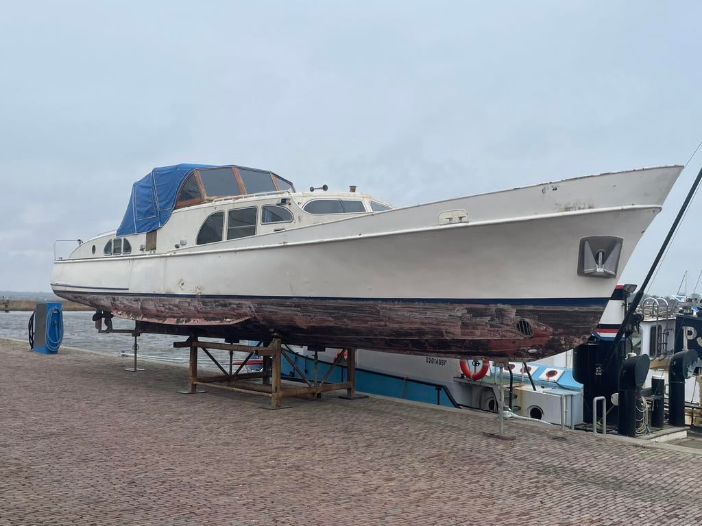 Hele mooie klassieker motorboot, Ophalen, Gebruikt, Staal, Diesel