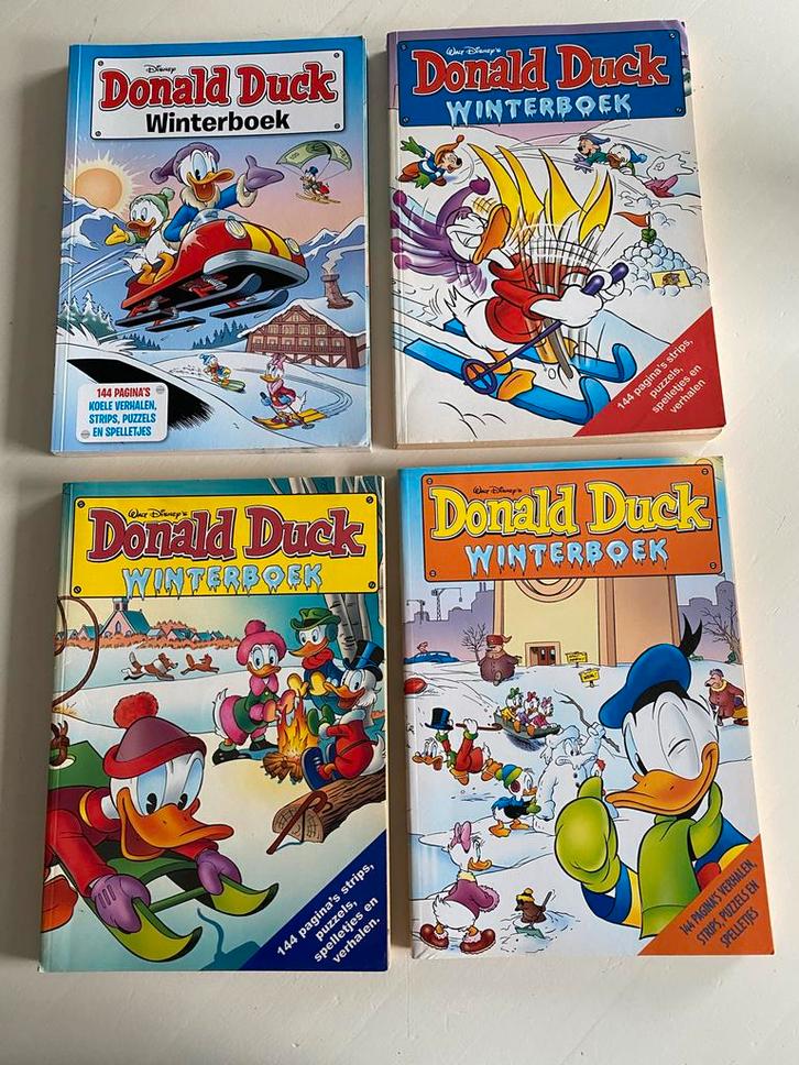 4 Donald Duck Winterboeken - 2002, 2003, 2004, 2019, Boeken, Stripboeken, Gelezen, Meerdere stripboeken, Ophalen of Verzenden