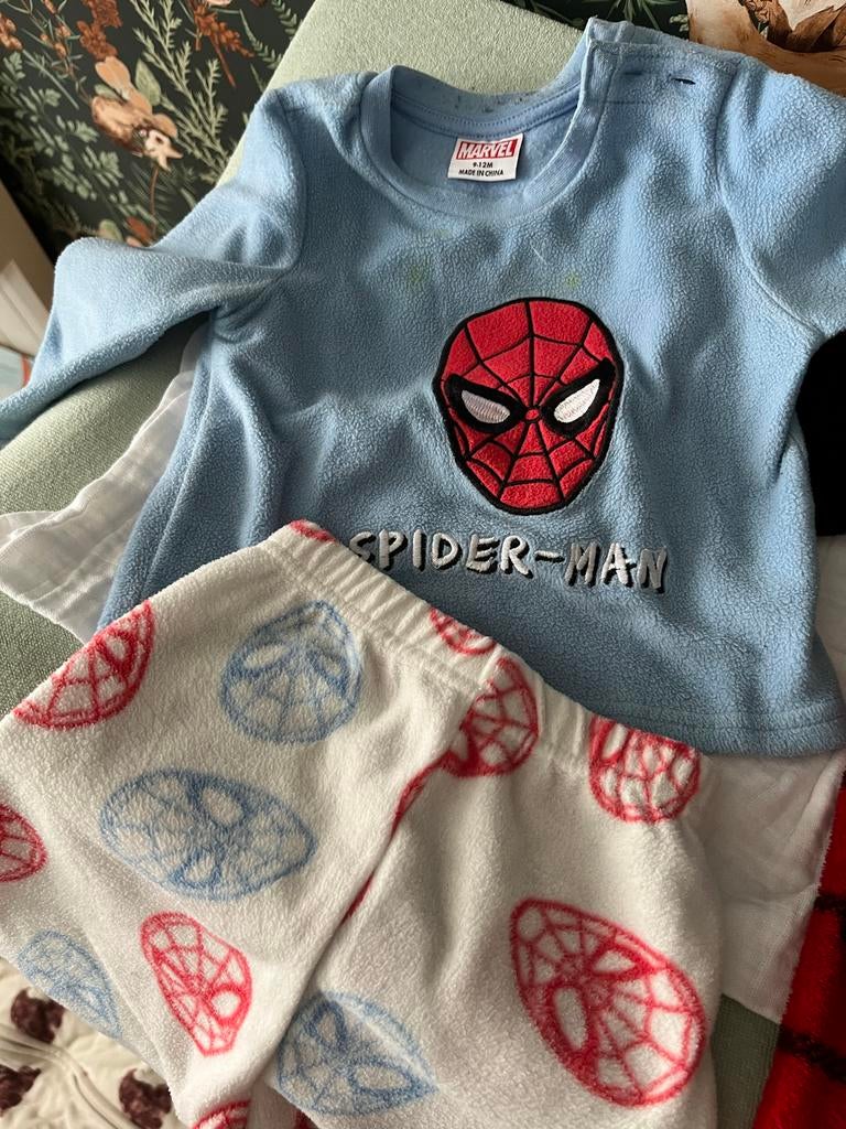 Spiderman & Mickey Mouse Pyjama Set - Maat 62/68, Ophalen, Gebruikt, Jongetje