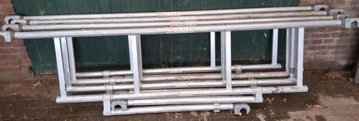 Skyworks voorloopleuningen 250 cm, Doe-het-zelf en Verbouw, Steigers, Ophalen, Zo goed als nieuw, Rolsteiger of Kamersteiger, 5 meter of hoger