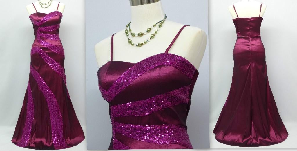 nieuwe galajurk maat 38-40 paars, Maat 38/40 (M), Galajurk, Paars, All2wish4