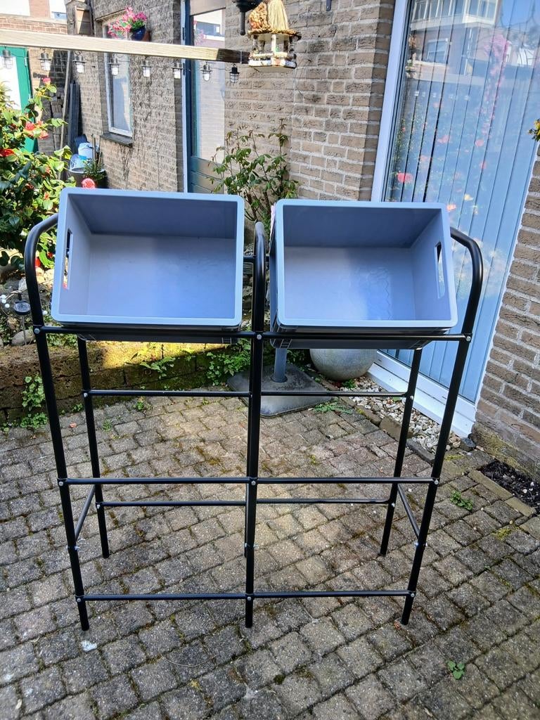 Krattenrek met 2 kratten, Ophalen, 40 tot 60 cm, 50 tot 75 cm, Minder dan 35 cm