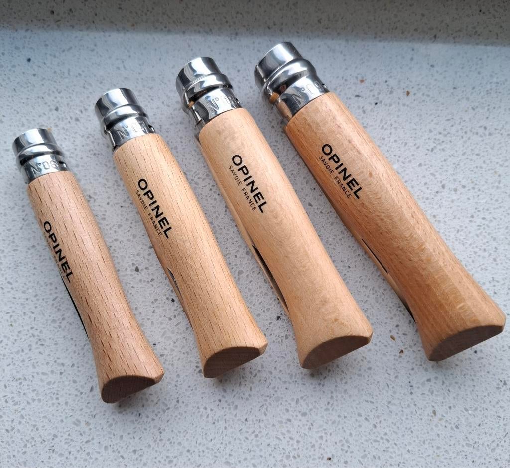Opinel No6 No7 No8 en No9 RVS mes zakmes, Ophalen of Verzenden, Nieuw