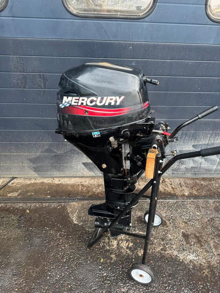 Mercury 9.9 pk 4-takt buitenboordmotor, langstaart, 2006, Watersport en Boten, Buiten- en Binnenboordmotoren, Gebruikt, Benzine