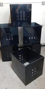 6x lekman bakken zwart voor ikea kallax Vakkenkast, Ophalen, Zo goed als nieuw