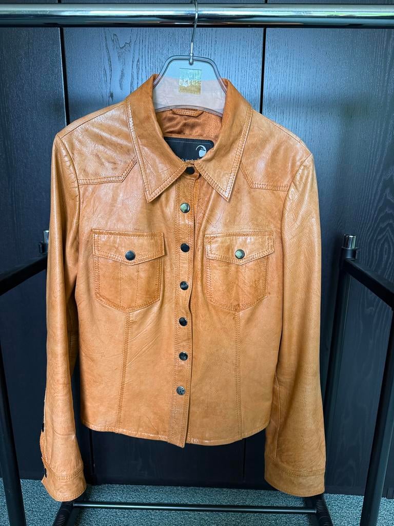 Goosecraft Leren Jas - Echt Leer - Maat XL, Kleding | Dames, Jassen | Zomer, Ophalen of Verzenden, Zo goed als nieuw, Maat 42/44 (L)