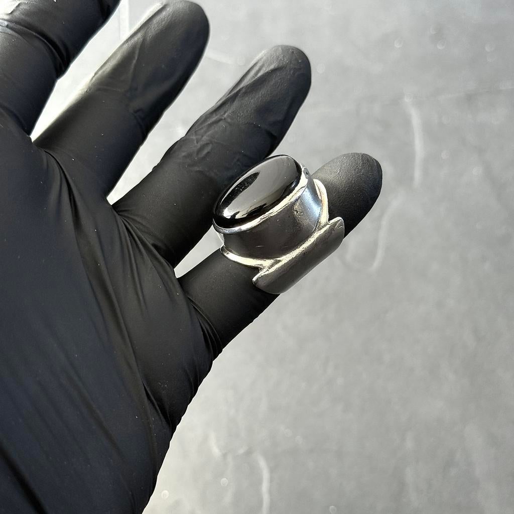 Vintage stone edelsteen ring, Ophalen of Verzenden, Zo goed als nieuw, 17 tot 18, Dame